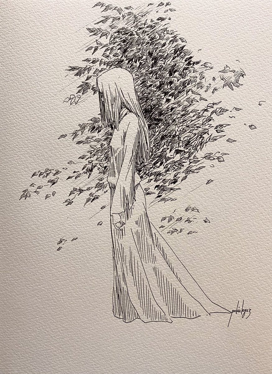 去年の昨日今日描いた絵です。 
