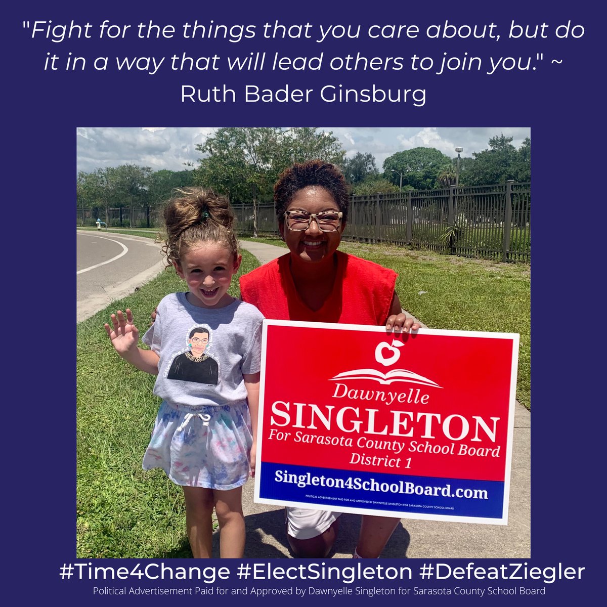electsingleton1's tweet photo. It’s 6:30, and you might be thinking it’s too late to try to get to the polls BUT wait, if you leave right now and get in line before 7:00, you can still vote! HURRY, go now and vote for Dawnyelle Singleton.  #ElectSingleton #Time4Change https://t.co/LcjMSJbkCN