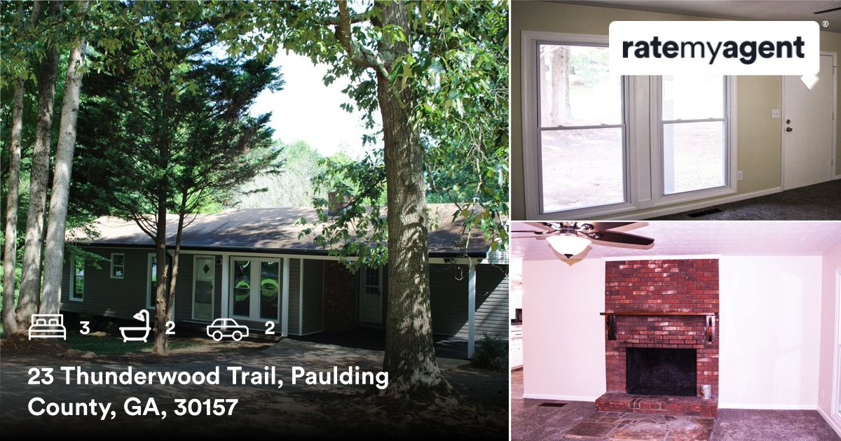 🛌 3 🛀 2 🚘 2
📍 23 Thunderwood Trail, Paulding County, GA, 30157

My latest sale on #RateMyAgent
rma.reviews/2qriYlJbWXoj