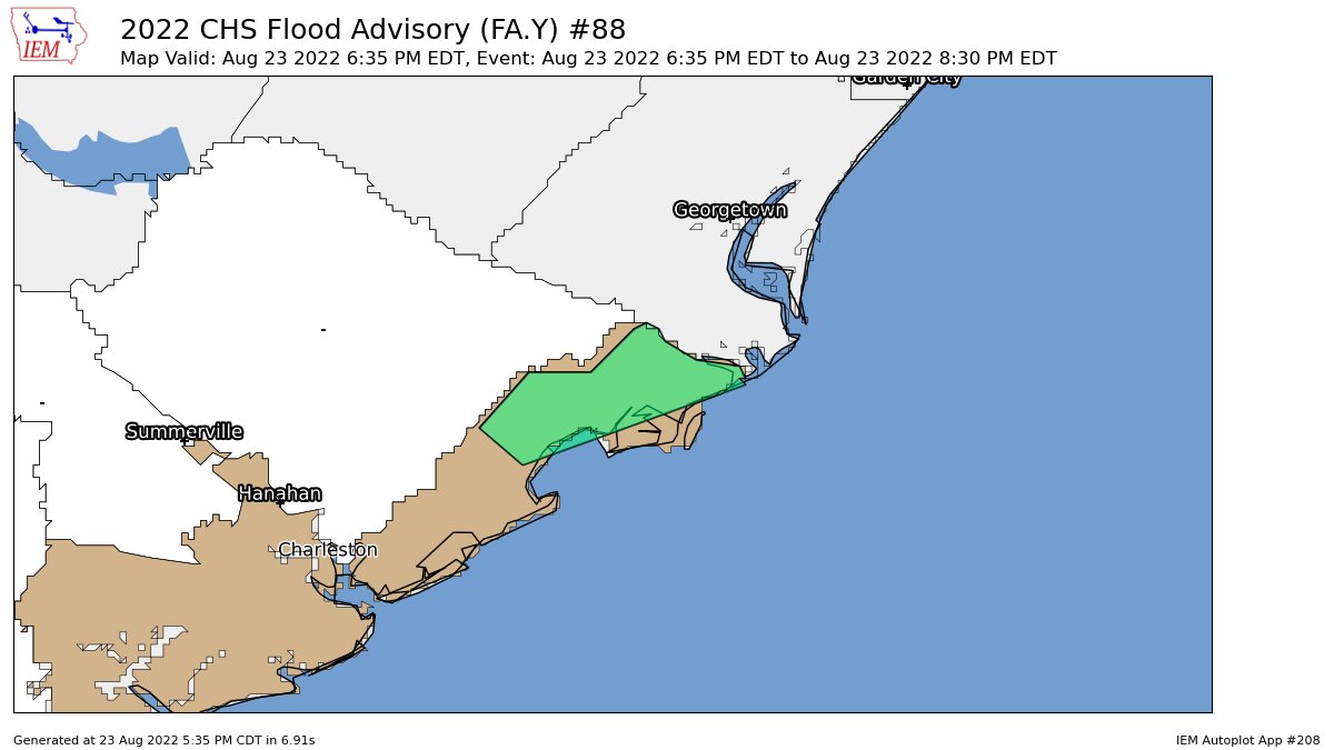 Charleston Weather on Twitter "CHS issues Flood Advisory for