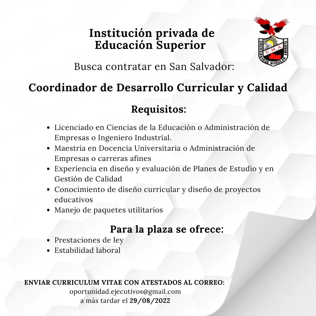 RadioUMA_'s tweet photo. Compartimos contigo las siguientes oportunidades de empleo: https://t.co/mVcYY0u4fu