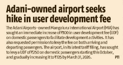 #Airports #LowCostAirlines #INFLATION
Remember in good time, Low Cost Airlines used to launch #Heavily #Discounted #Tickets at Rs1000.
By 2026, Your USER DEVELOPMENT FEE (UDF) at the Airports will be Rs750/Ticket. 

U know who is asking for 60% hike in UDF from Rs150 to Rs250..