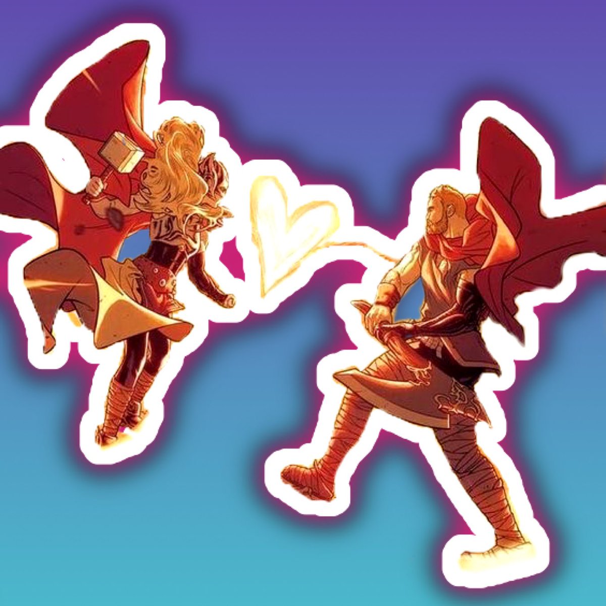 Thor, Mighty Thor and heart shape.