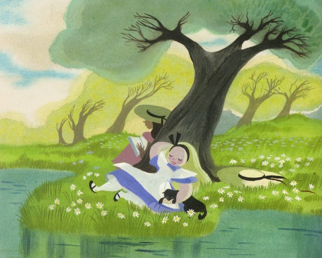 aleacabri's tweet photo. Alice in Wonderland concept art by Mary Blair, 1951 https://t.co/MBkLoHCqb4