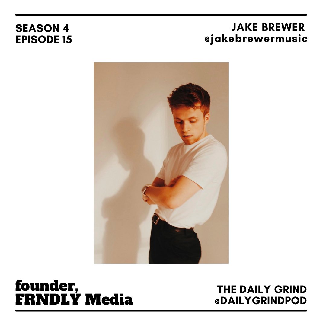 dailygrindpod's tweet photo. Good evening #DailyGrinders,

🔽Make sure to check out our newest episode featuring Jake Brewer🔽

@jakebrewermusic is a 23 year-old indie-pop singer/songwriter and founder of @FRNDLYmedia. 

#indiemusic 

🔗👇
Spotify: https://t.co/q1rhNaRYvp

Apple: https://t.co/RN1Lo00wU7 https://t.co/YtAjAXnfAh