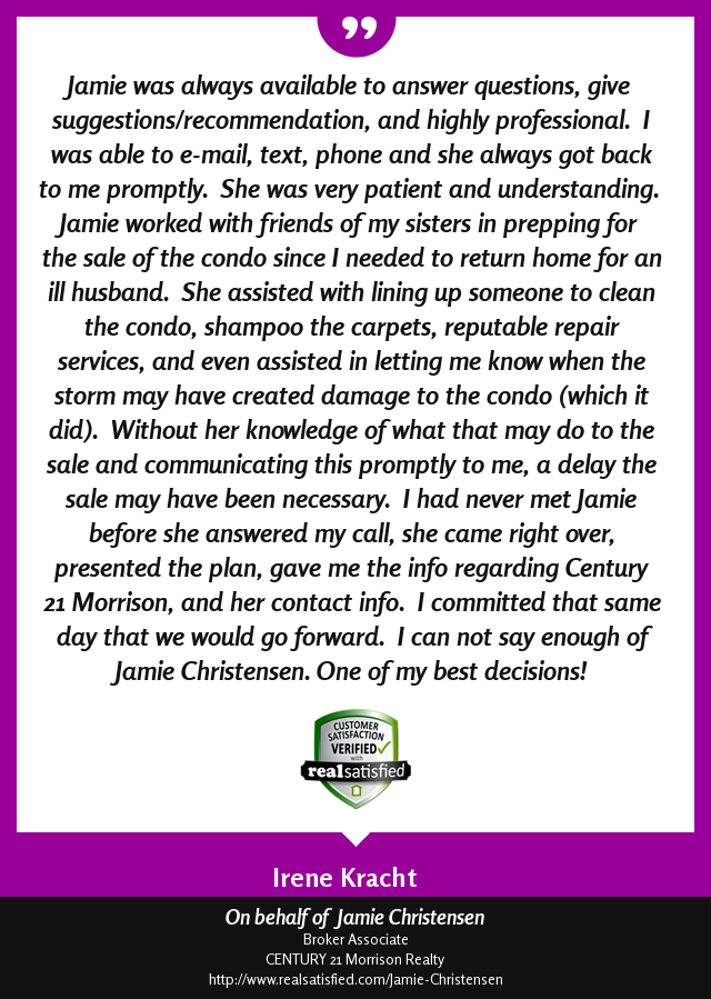 jamiec21agent's tweet photo. Yep. This recommendation just made my day. https://t.co/VCEcsXnNHB via @realsatisfied https://t.co/AoTRXGxmWE
