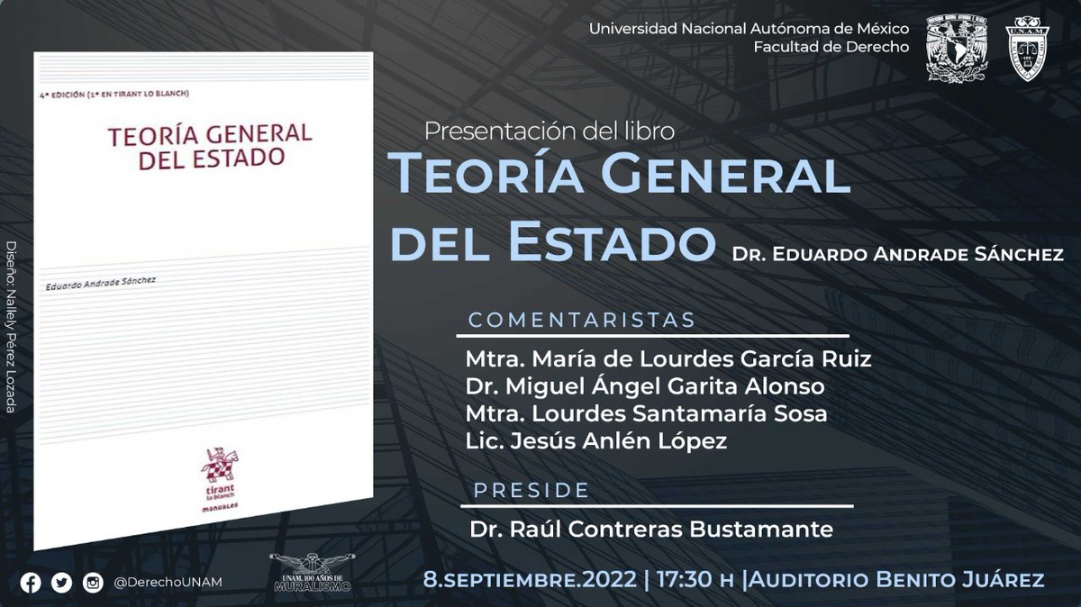 Facultad de Derecho on Twitter: "📚📕Acude a la presentación del libro