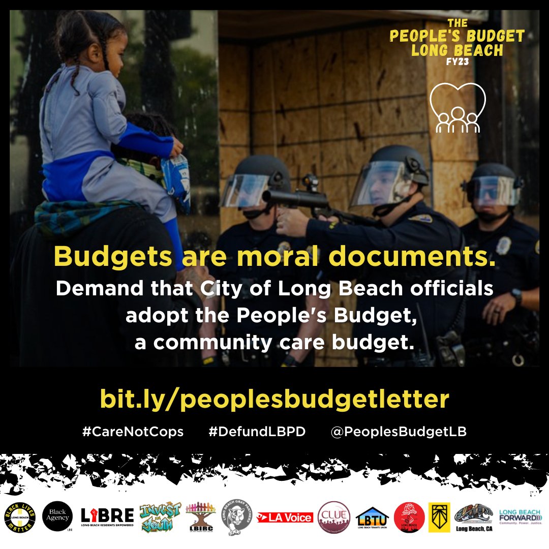 68redmond's tweet photo. Our city budget should prioritize people. We are only as strong as the most vulnerable among us.   #CareNotCops @RobertGarcia @LongBeachMayor
@MaryZendejasLB 
@CindyAllenLBC 
@suziepriceLB3 
@StacyMungo
@suelysarolb 
@RobertoUranga 
@AlAustinII 
@RexRichardsonLB
@LongBeachCity https://t.co/8ohr6vOOAM