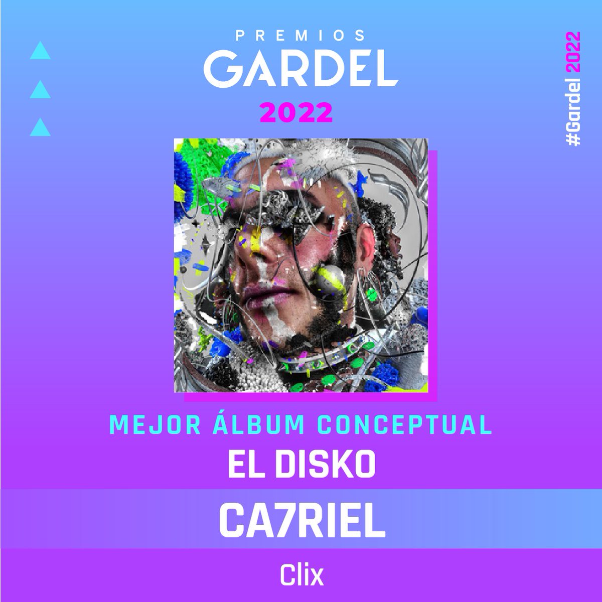 ¡FELICITACIONES @ca7riel_re_kpo! 🏆 Ganador del #Gardel2022 en la categoría Mejor Álbum Conceptual 🌛

𝙐𝙣 𝙂𝙖𝙧𝙙𝙚𝙡 𝙡𝙤 𝙘𝙖𝙢𝙗𝙞𝙖 𝙩𝙤𝙙𝙤   
#PremiosGardel
