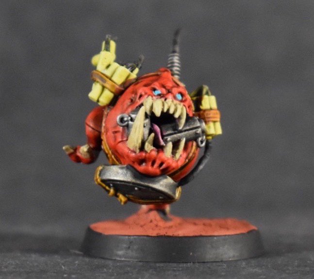 scrub_angel's tweet photo. If you see this #bombsquig coming your way you know your in for some trouble! Only #orks would come up with something this adorable and destructive all in one! #Warmongers #PaintingWarhammer @WarComTeam https://t.co/AaVp79yvZv