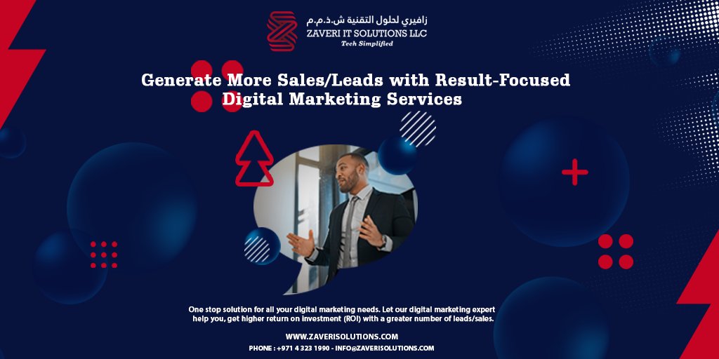 zaverisolutions's tweet photo. Our comprehensive online marketing services can foster your business with an enhanced digital presence. As the leading digital marketing agency, we are committed to help your business achieve significant online visibility. 

#digitalmarketing #onlinemarketing #contentmarketing https://t.co/eAU4RvUhlT