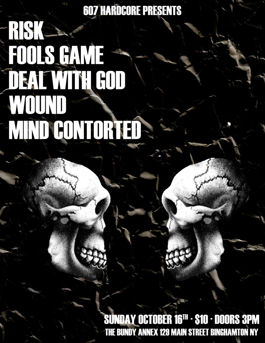 607Hardcore's tweet photo. HUGE ONE IN OCTOBER. DEBUT OF MIND CONTORTED NEW BAND OUTTA BING. ATTENDANCE MANDATORY. https://t.co/43TKGrbBh8