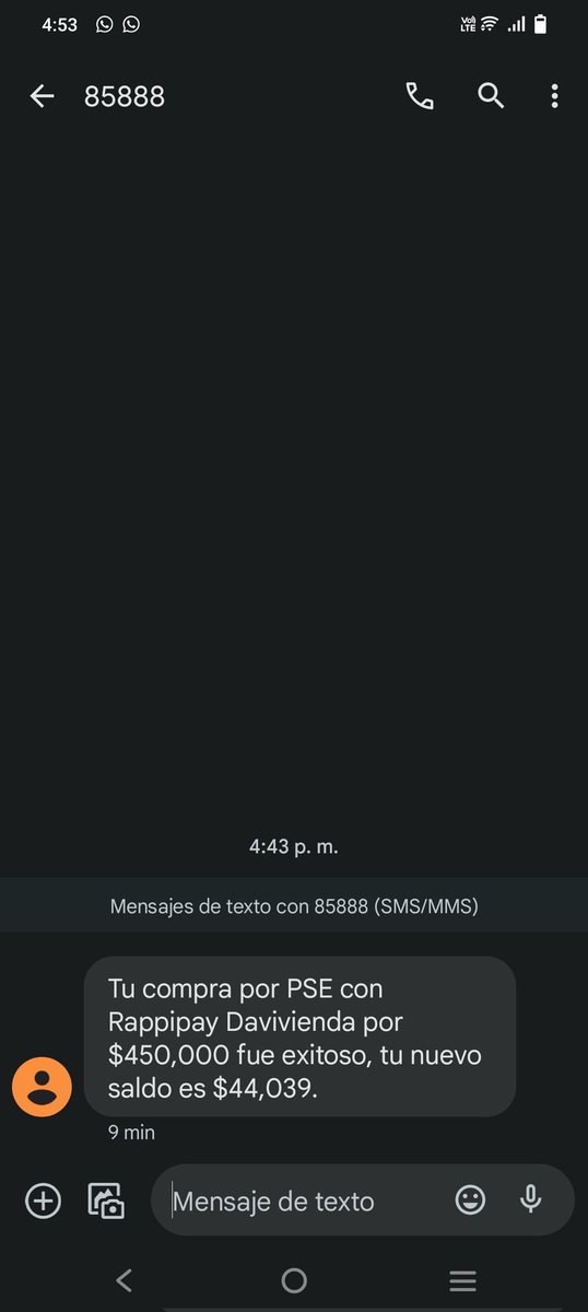 JHOSSIMARPOLOVI's tweet photo. Este es el mensaje que me llegó https://t.co/iAM3uYY0RX