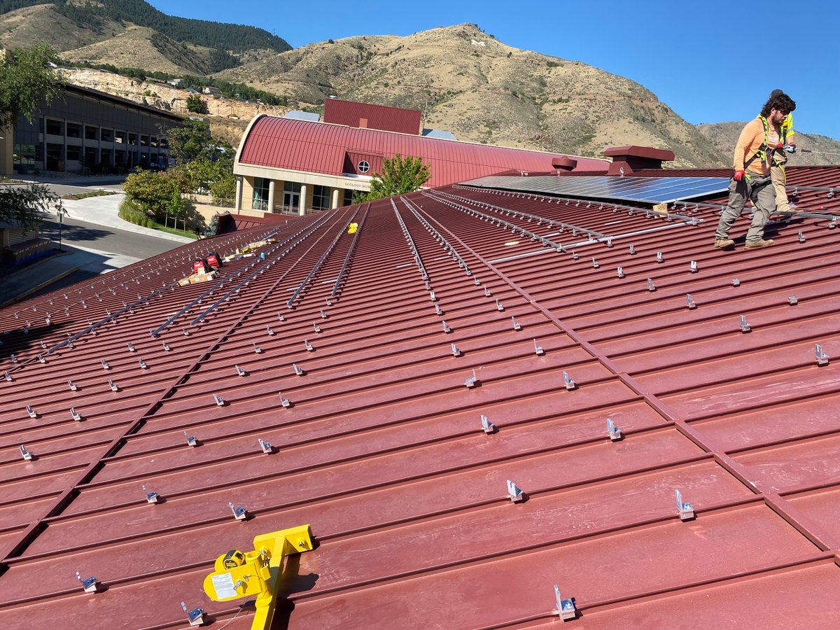 GenProEnergy's tweet photo. The GenPro solar crew is currently installing a 7-facility portfolio at this public research university in Colorado. 
-
#solar #solarenergy #energy #renewable #power #solarpower #solarpanels #renewableenergy #greenenergy #cleanenergy #solarpanel #gogreen #gosolar #sustainability https://t.co/F4R1CMyq9b