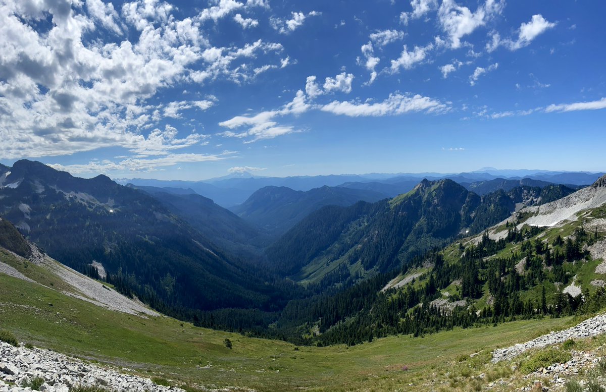 Kingu_G's tweet photo. Pinnacle Peak trail at Rainier https://t.co/qr79e6PgWp