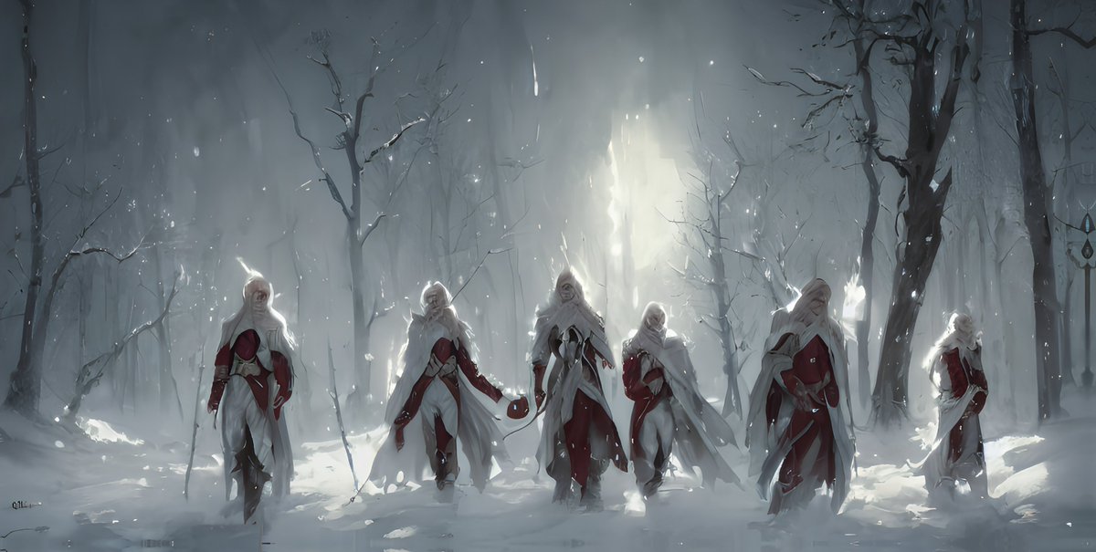 medievalcities's tweet photo. Clan of Winter Offsprings (White Elves)

Endless snow deserts, frozen waters and miraculously growing purple healing trees - are the possessions of White Elves bearing the emblem of Winter Offsprings. 

Like, RT, Reply will be considered for airdrop!
#DegenMint #NFT #MintingSoon https://t.co/RV1Y5B5UDx