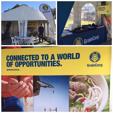 Going to Dowerin Field days? Come in and say hi to the GrainCorp team! #site50 #dowerinfielddays #seeyouthere #graincorp
