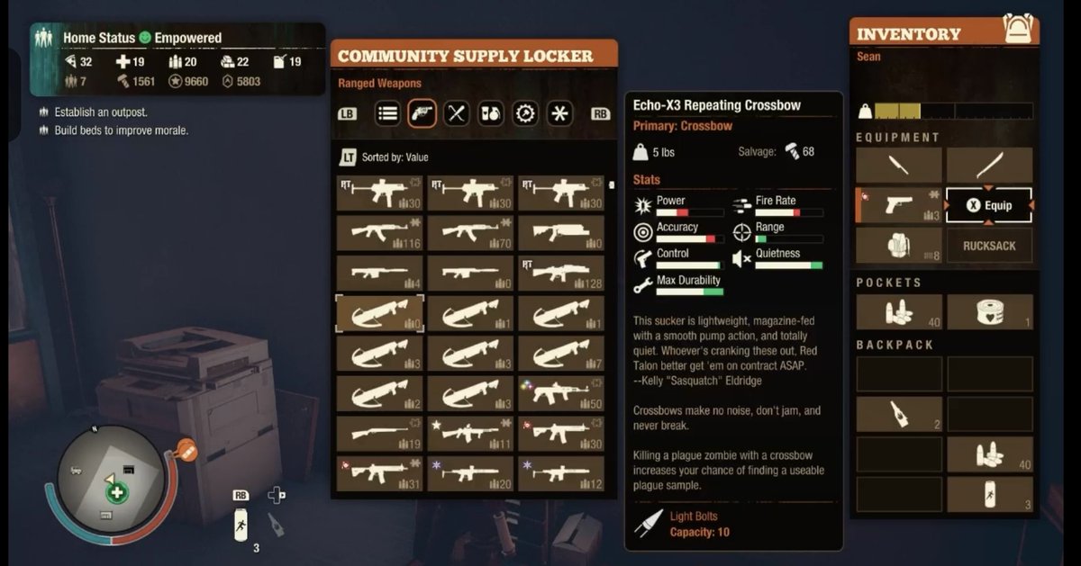 JHyde201's tweet photo. Tidiness is next to Godliness ๐๐ #stateofdecay2 #Update30 #gaming https://t.co/O9Wi2Dg5kB
