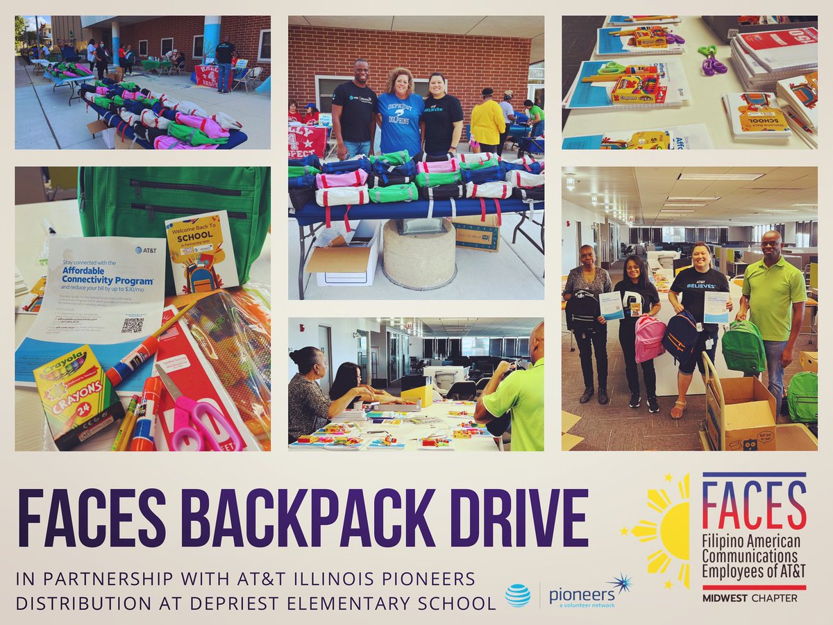 FACES_Midwest's tweet photo. Our second distribution took place at the DePriest Elementary Back to School event for their students in the upcoming school year. #attimpact @attimpact #attbelieves #attbelieveschicago #facesmidwest #faceseg #attpioneers https://t.co/FMdPZHg8Eg