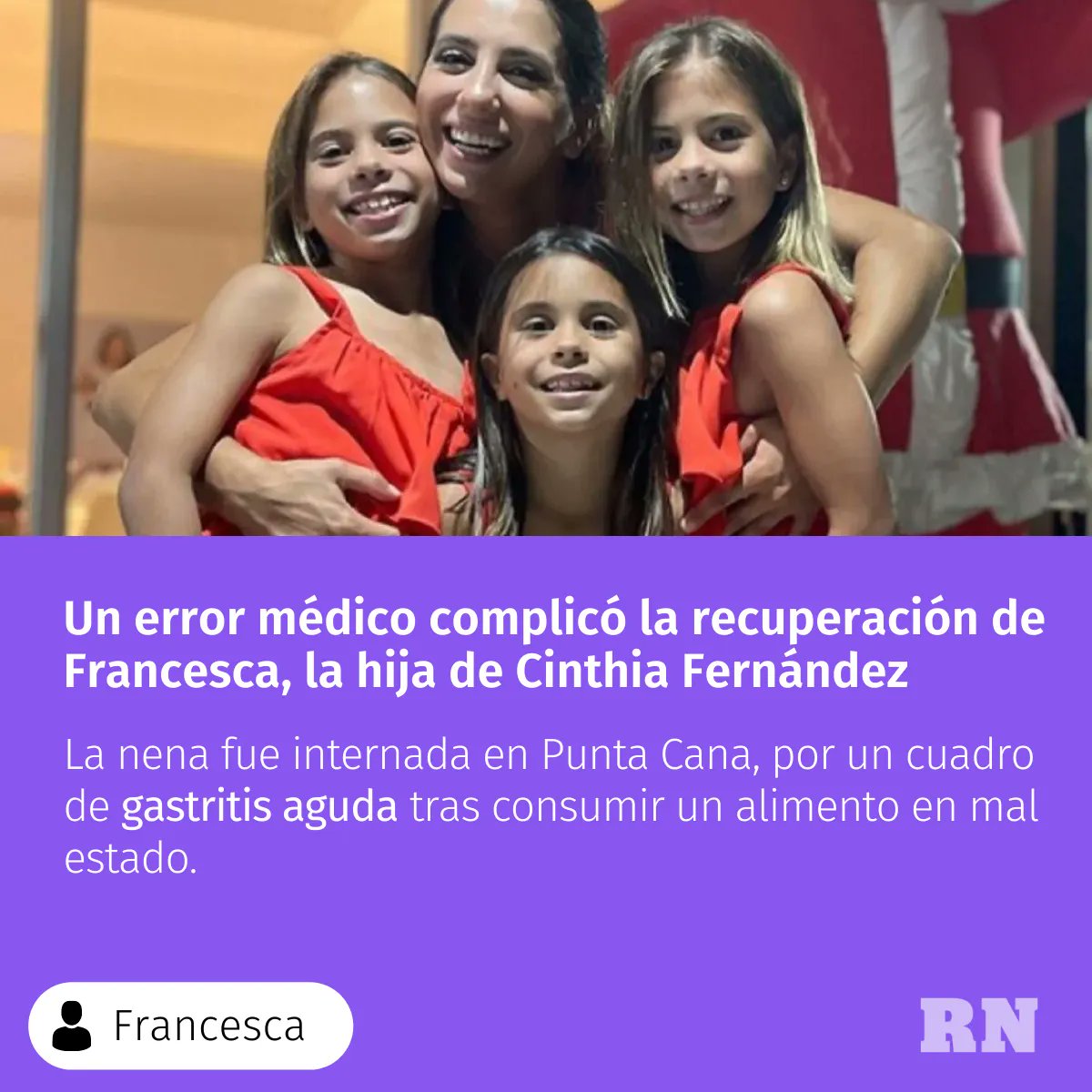 rionegrocomar's tweet photo. ⭕ #ErrorMedico
🚑 Francesca tuvo que ser internada en una clínica de Punta Cana por una gastritis aguda.
Lo que se sabe del hecho 👇 https://t.co/pLEv3srxMC https://t.co/fU5IipcPxt