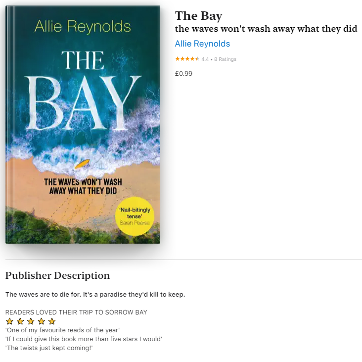 #TheBay is 99p from AppleBooks UK right now for their Long Weekend Reads Promo! books.apple.com/gb/book/the-ba…