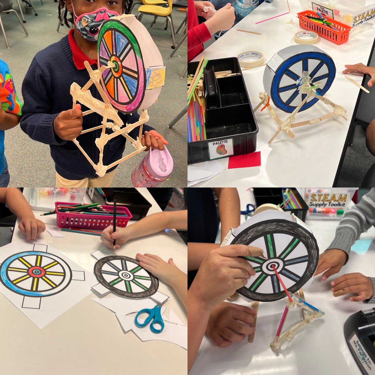 Ms_R_Ferguson's tweet photo. @AlexRKennedy1 #STEAM celebrates #KentuckyStateFair by exploring #ForceandMotion #SimpleMachines #WheelandAxle, building #FerrisWheels. #WeAreJCPS @JCPSKY @JCPSDL @JCPSDigIn #MakerSpace #WeAreARK @OfficialNGSS #NGSS https://t.co/hJyiYT2gQ2