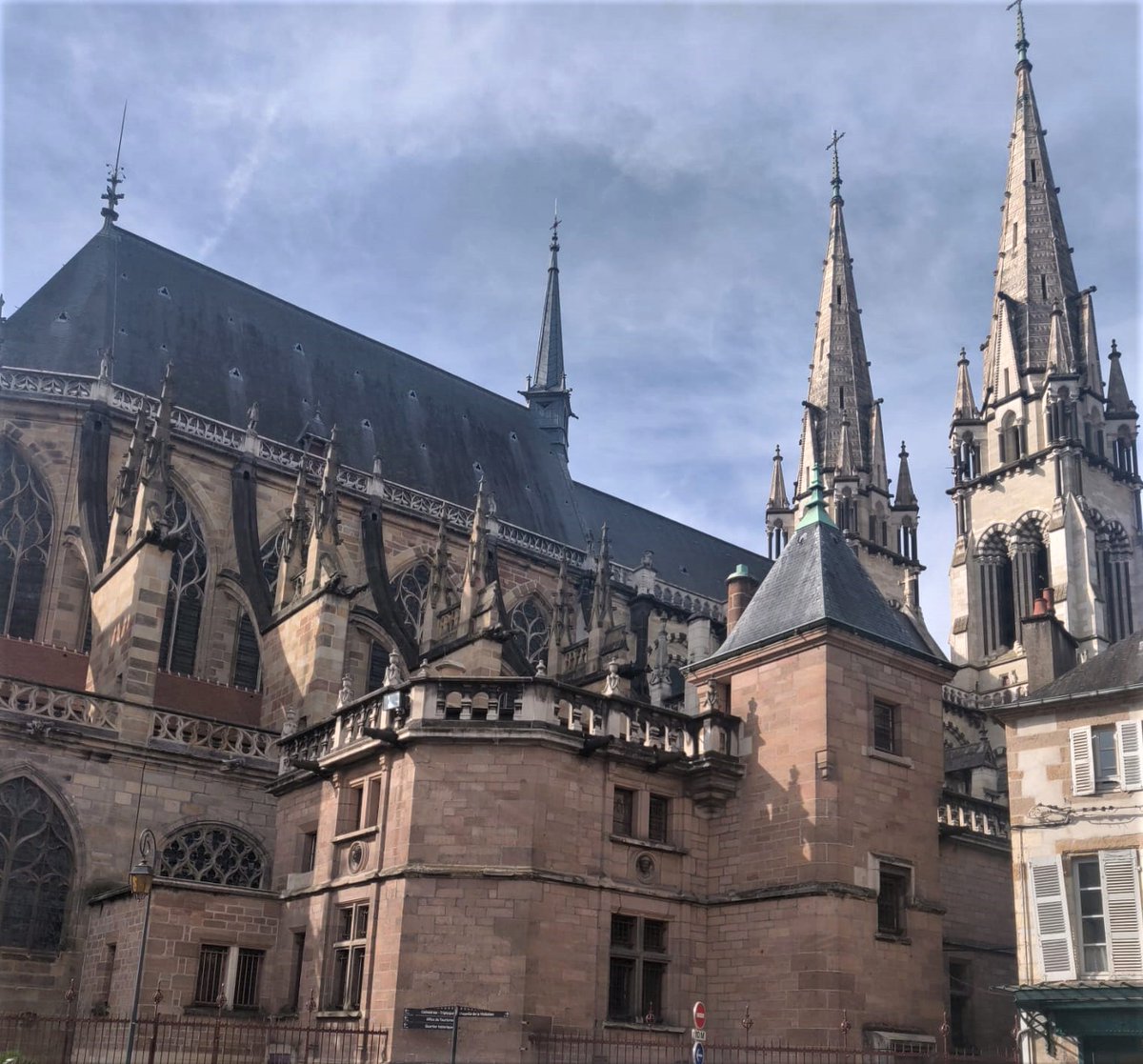 Pastor update from France: Fr. Jeff sent beautiful photos from his Mass at the Cathedral of Notre Dame in Moulins, France, before he began his retreat at the Shrine of the Sacred Heart. #Cathedral #France