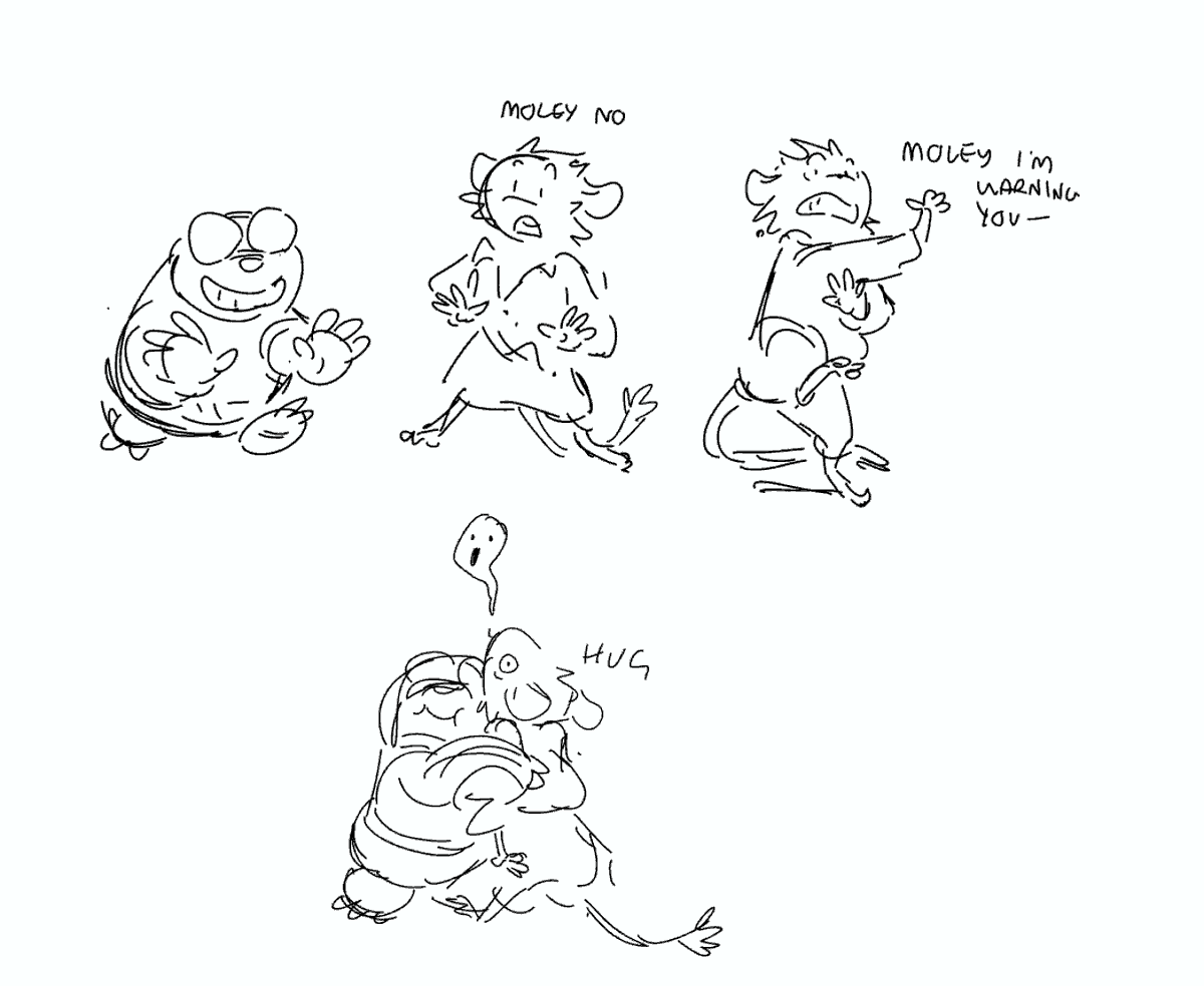 trying to give moley some guillermo de la cruz energy 