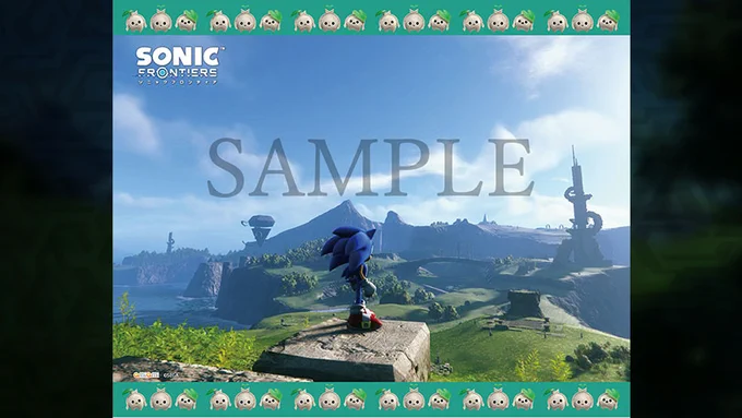 And here's just a bunch of Japanese store-exclusive #SonicFrontiers stuff. Posters, pins, keychains.  #SonicNews 