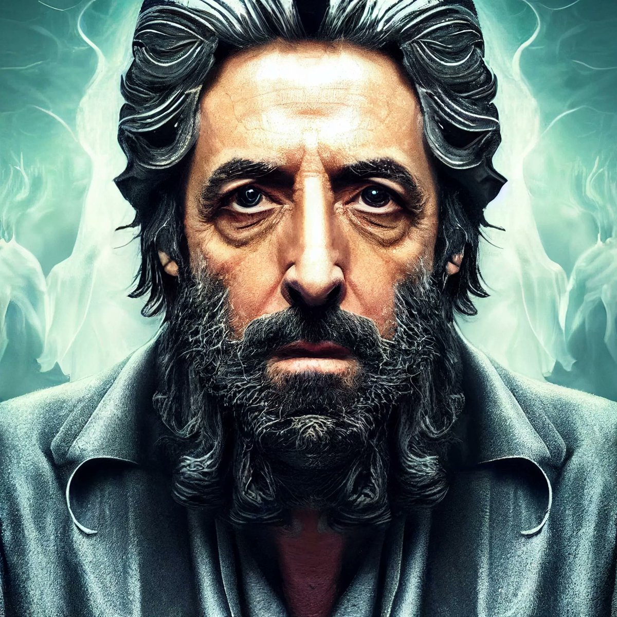 /imagine al pacino as Zeus, very detailed, beard, ominous --beta --upbeta - Upscaled...