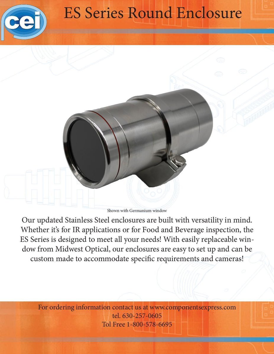 componentsex's tweet photo. Along with our lightweight aluminum cameras, we also produce stainless steel enclosures which are great for food and beverage inspection! Check it out on our website at https://t.co/BT0ZRaK0RB for ordering information!

#foodandbev #cameras #enclosures #machinevision https://t.co/KJ7uA8rZ1i