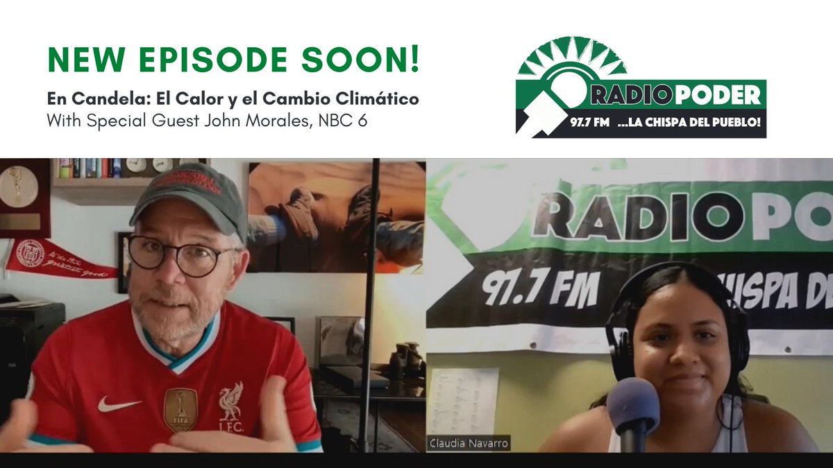 WeCount_Fl's tweet photo. 🔥📻 Coming soon to #RadioPoder and our Hora de Calor series! Our conversation with climate expert @JohnMoralesTV on extreme heat, the climate crisis, and the impact on South Florida. #QueCalor https://t.co/7LAdiBCYR9