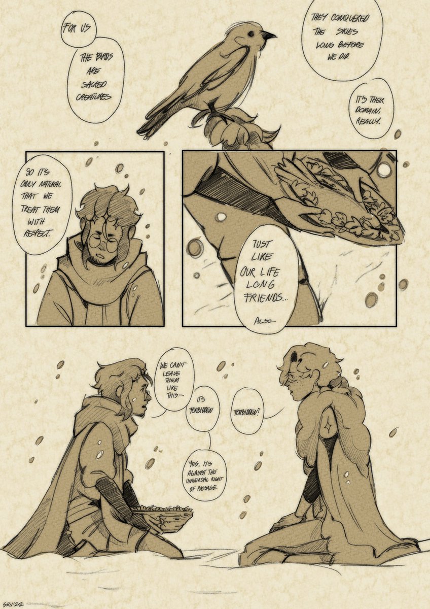 traditions are near and dear to my heart and sharing them is just so,,, special

since I'll be able to put only a snippet of this scene in the animatic I was like, a comic? hell yeah! 

(if you spot a typo-no u didn't)
part 1/2 #oc #originalcharacters 