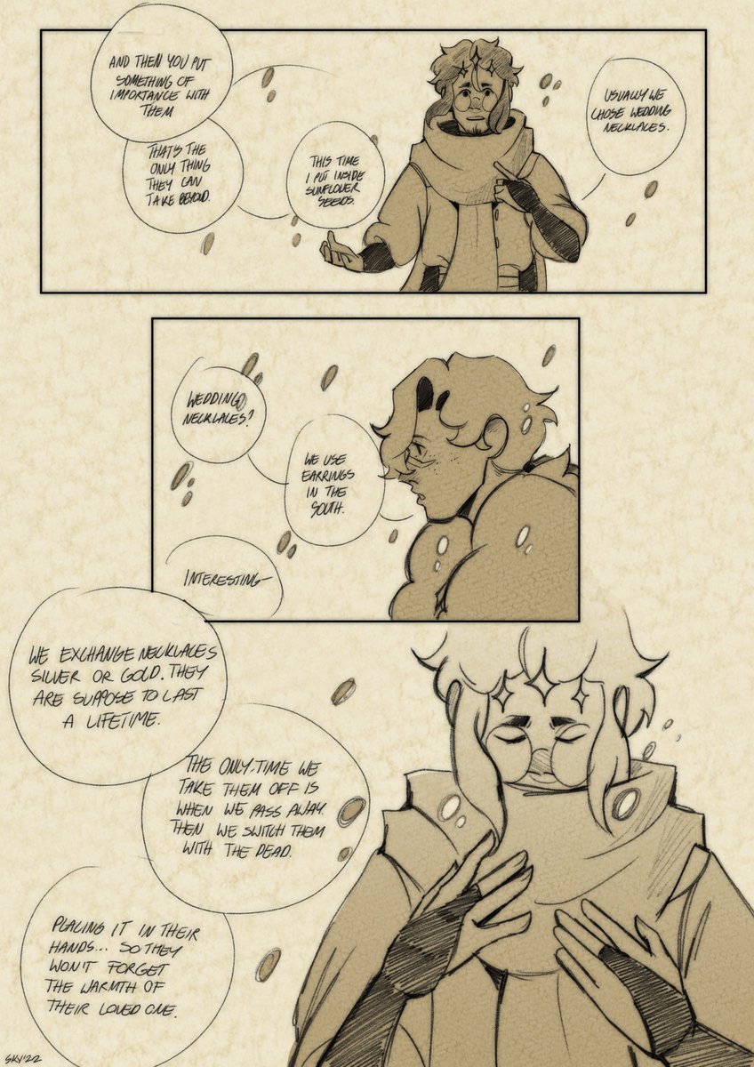 traditions are near and dear to my heart and sharing them is just so,,, special

since I'll be able to put only a snippet of this scene in the animatic I was like, a comic? hell yeah! 

(if you spot a typo-no u didn't)
part 1/2 #oc #originalcharacters 