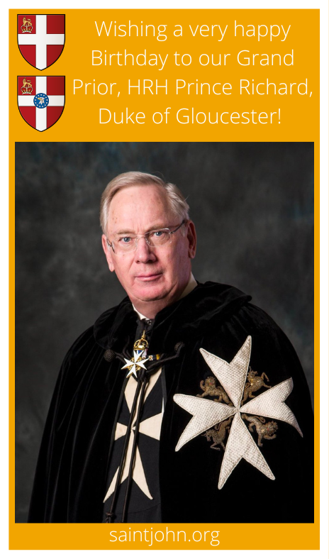 OStJUSA's tweet photo. Like his father before him, HRH Prince Richard, #DukeofGloucester has faithfully served @StJohnINTL as #GrandPrior. As he celebrates his 78th birthday today, we thank him for his years of dedication!
#ProFide
#ProUtilitateHominum
#OneStJohn
#StJohnPeople
#RoyalFamily https://t.co/WxE6L3wUHG
