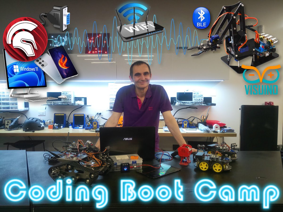 bmitov's tweet photo. Learn how to Control #Arduino Manipulator #Robot with #Delphi and #Visuino over Serial, WiFi or Bluetooth - Tomorrow August 24, 2022, 4:00 PM CDT at Coding Boot Camp 2022
#OpenWire
https://t.co/RWPG7pun4y
@Visuino @arduino @delphifeeds @EmbarcaderoTech @Arduino24x7 https://t.co/9745Q4cF64