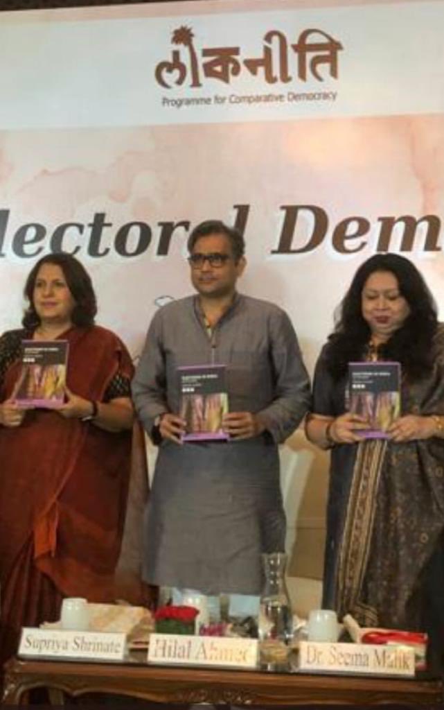 DrSeemaMalik's tweet photo. Attended the launch of the book’Indian Elections’ by Sanjay Kumar &amp; panel discussions organised by LokNiti CSDS about “India’s Electoral Democracy@75 ⁦@PawarSpeaks⁩ ⁦@praful_patel⁩ ⁦@NCPspeaks⁩ ⁦@NCP_NMCspeaks⁩ ⁦@supriya_sule⁩ ⁦ https://t.co/eFogpldONm