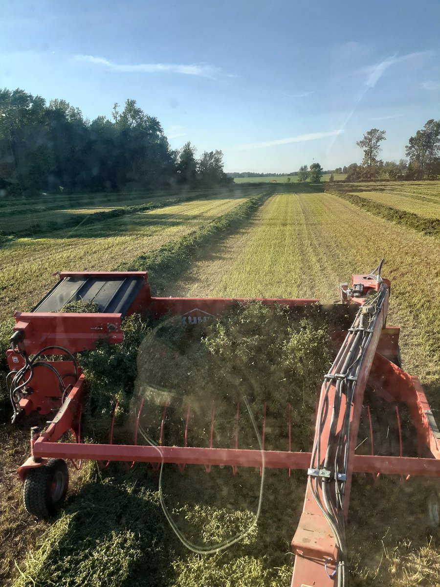 brytfarms's tweet photo. Hope there's enough room in the bunker tomorrow. We've been lucky with nice amount of moisture this year. #3rdcut https://t.co/o0T8nTN50F
