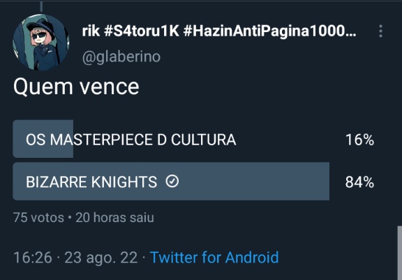 juanking086's tweet photo. Vamo vamo bizarre Knights rumo aos 99% #teambizarre https://t.co/vEkBrugafL