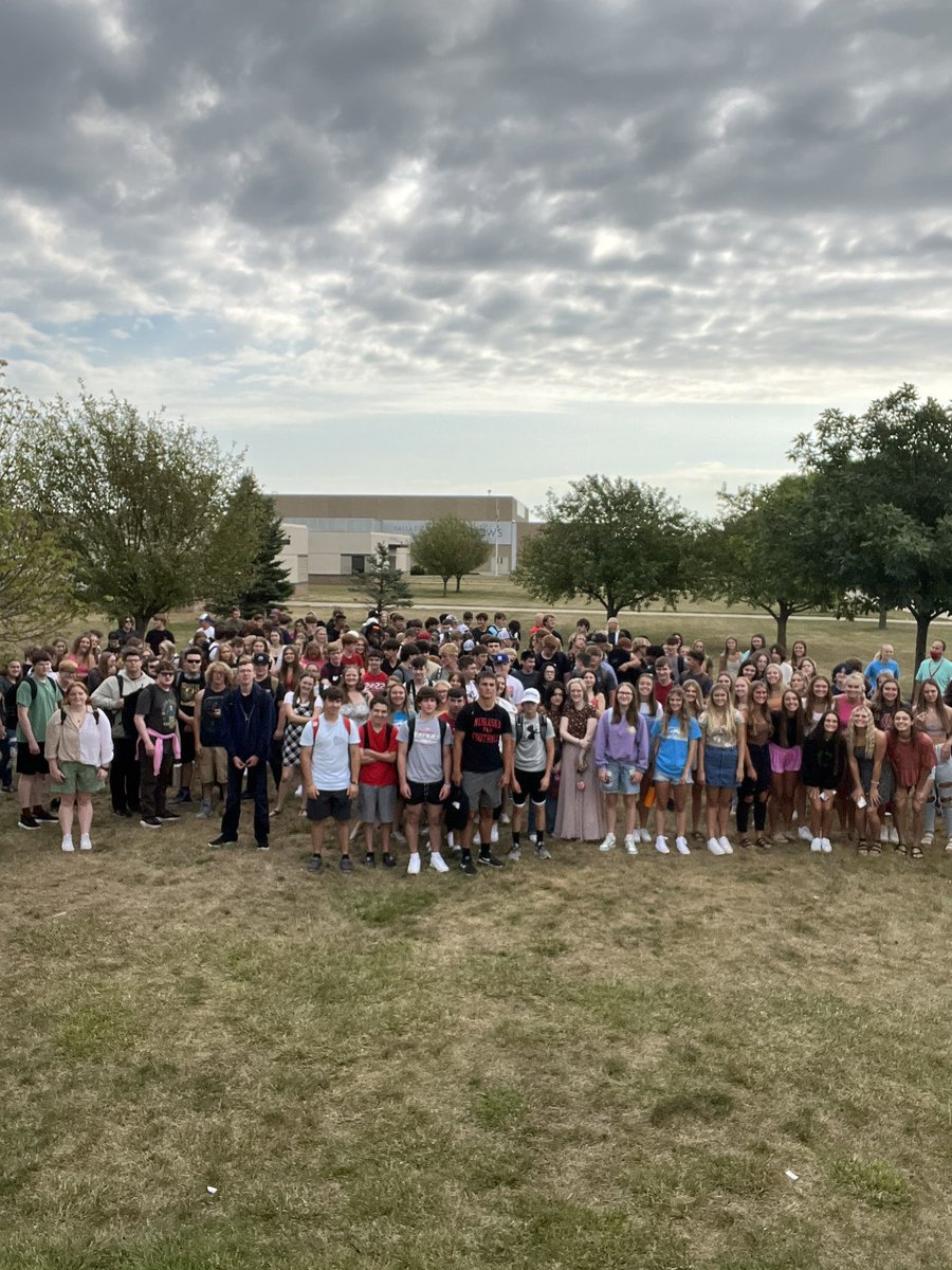 DCGHS's tweet photo. We got to spend time with each grade level class and talked about how we are going to take care of each other this school year, have a positive impact, and change the world every day. This is a special group! #dcgexcellence #zoomout #family https://t.co/gMHA4pnpYu
