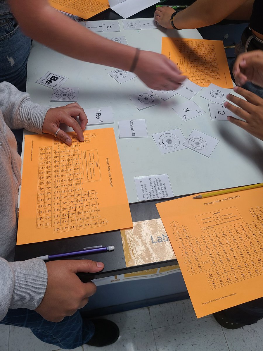 Chem Ss utilize their knowledge of atomic structure to match models and symbols. <a href="/tascott10/">Tonya Scott</a> <a href="/speaglescience/">SPHS Science</a> <a href="/SanPasqualHS/">San Pasqual High</a>