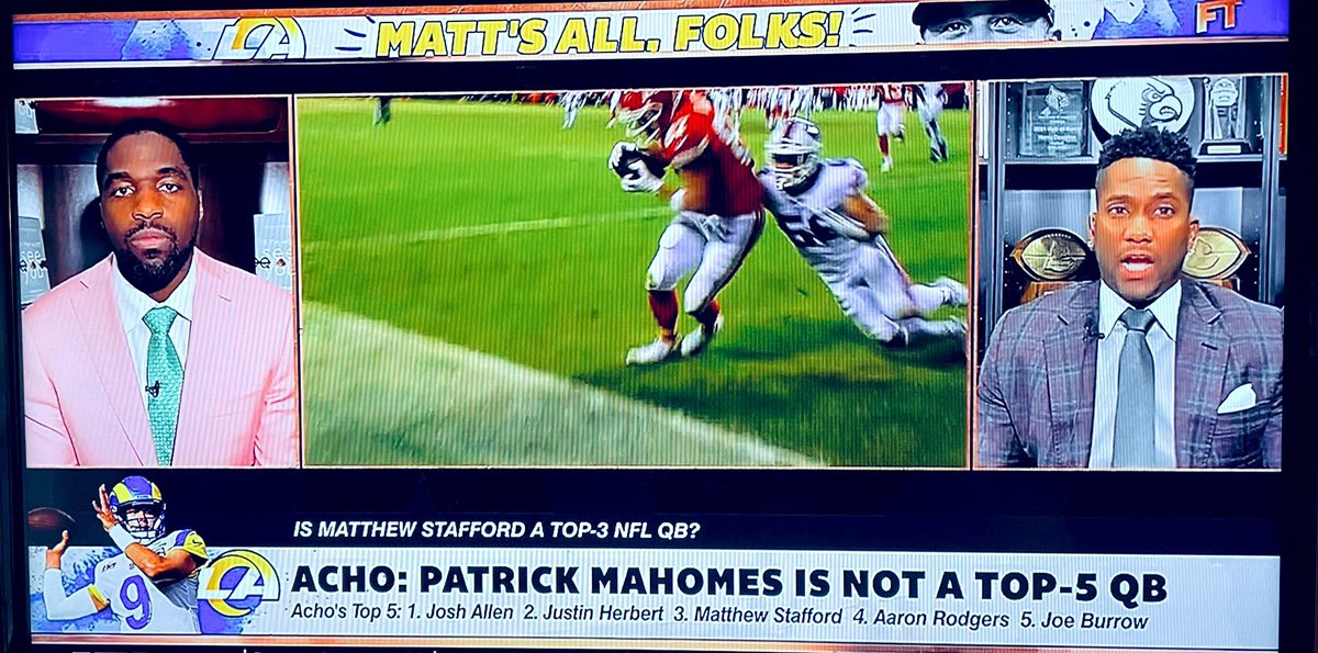 SharpFootball's tweet photo. has a QB who has led his team to…

4 straight Championship Games
4 straight Division titles
4 straight 12+ win seasons

in his FIRST 4 YEARS AS A STARTER

ever caught as much shade in an offseason as Patrick Mahomes? https://t.co/p2Da7WkWl5