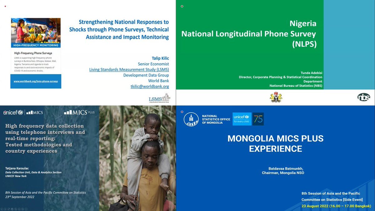 JoCrawford_Melb's tweet photo. Great to have a focus on methodology, experiences, strengths & limitations of high-frequency phone interviews for multitopic surveys such as MICS Plus & LSMS @ #APStatsCST8 @StatisticsMGL @NigeriaNsa @WorldBank @UNICEFData https://t.co/ikpgBFsvVT