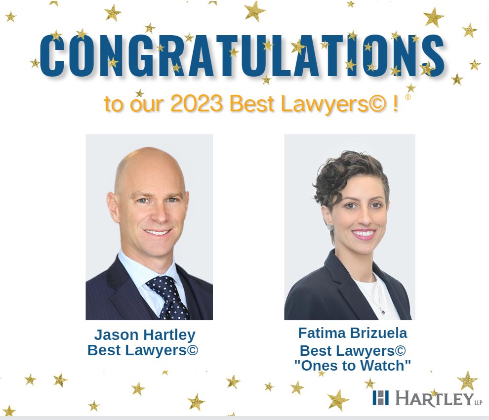 HartleyLLP's tweet photo. Congratulations to Jason Hartley, who was named to the 2023 @BestLawyers List  &amp; Fatima Brizuela, who was named one of the 2023 “Ones to Watch” which recognizes attorneys in practice for less than ten years.  Congratulations, Jason and Fatima! #SDLaw #BestLawyers https://t.co/EI2hDfohRw
