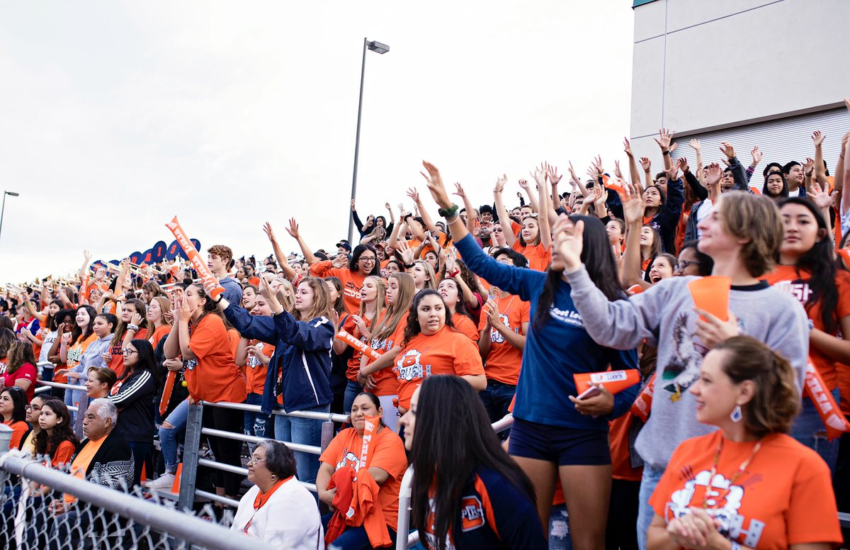 BrandeisHSCheer's tweet photo. CRUSH!!!! What is it all about? 
🔸
Showing up, coming early, being loud and wearing orange!!!!
🔸
Broncos, do not miss the CRUSH pep rally Friday morning and the CRUSH 🏈 game Friday night!! #orangecrush #beatoc https://t.co/E8CLpPEhNs