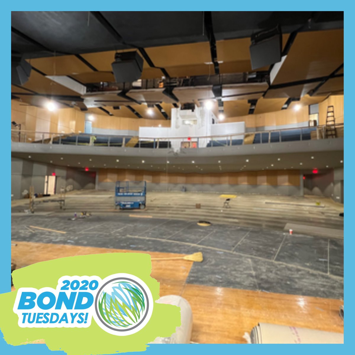 PCCS_Official's tweet photo. Fresh paint, stairs, and a new railing were all added to the new Salem HS Auditorium this week! #2020Bond #ThanksPCCSCommunity https://t.co/22FZjKjYRd