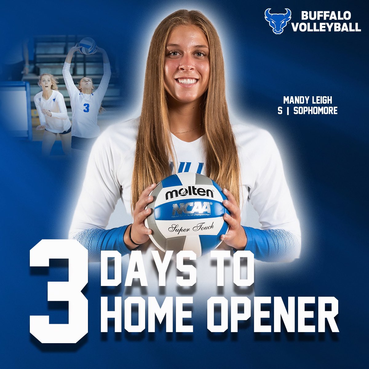 ubvolleyball's tweet photo. 3 DAYS until our first serve!!
#UBVB #UBhornsUP
Full schedule: https://t.co/I2JDlgv0bV https://t.co/3Pl6W7zaDX