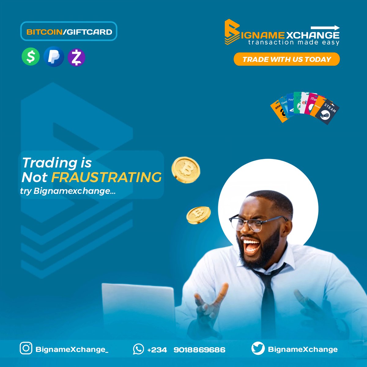 BignameXchange's tweet photo. We are at your beck and call.. Give us a call☎️ or click the link on our bio for seamless transactions💳 #transactionmadeeasy https://t.co/SudctPT2h2