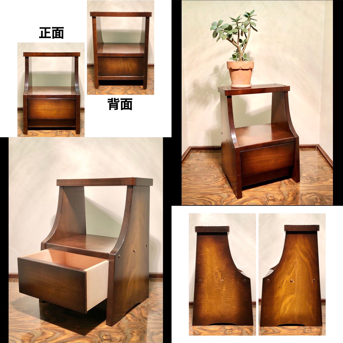 HitoSymbol's tweet photo. ◆木製◆踏み台◆引出し付◆花台◆サイドテーブル◆¥3,480

引出し付き♪
“木製  踏み台”のご紹介です◎

【商品サイズ(約)】
上段踏み場：33 × 15cm
下段踏み場：26.5 × 24cm
高さ：44.5cm
���行：28cm

#踏台
#木製
#引出し付
#花台
#サイドテーブル
#レトロ
#メルカリshops
#TOILO
#リサイクル
#sdgs https://t.co/3fSrdMnPZA