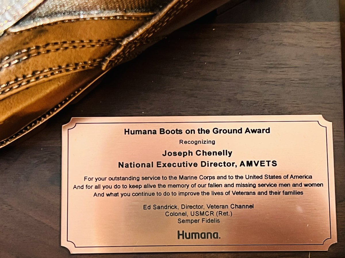Grateful for this humbling recognition from <a href="/Humana/">Humana</a>, which is going above and beyond to improve the lives of veterans and their families.